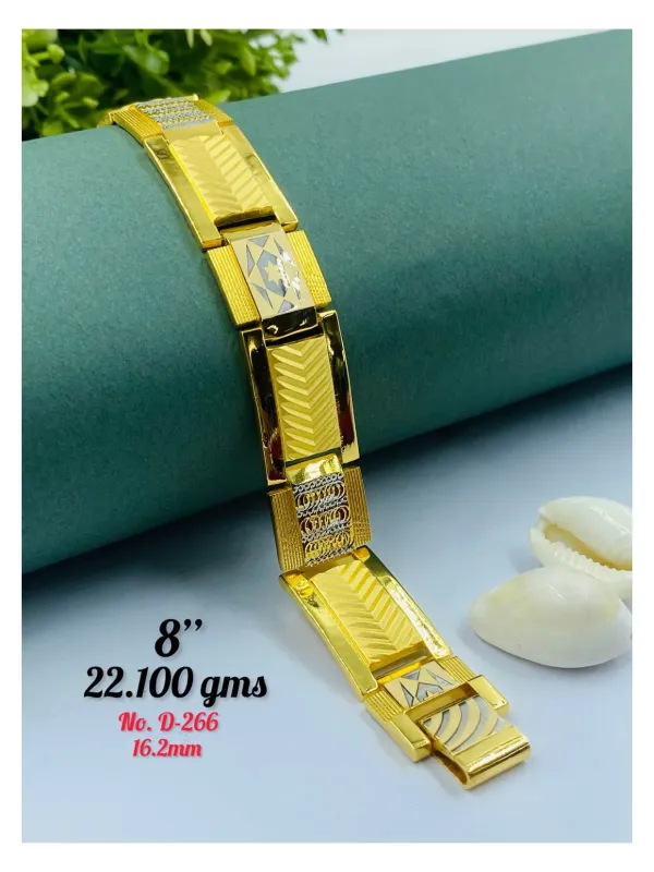 Gold Gents Bracelet Gb 129