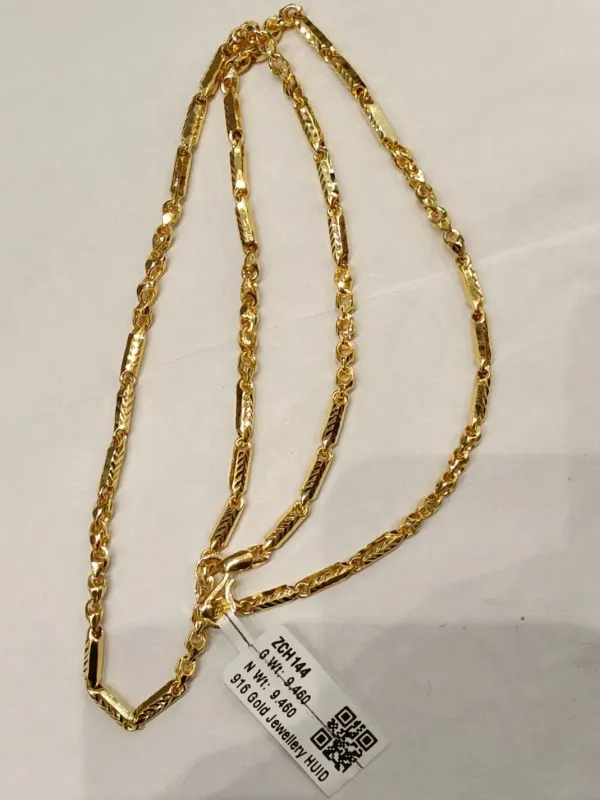 Gold Hollow Chain Zch144