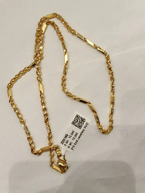 Gold Hollow Chain Zch145