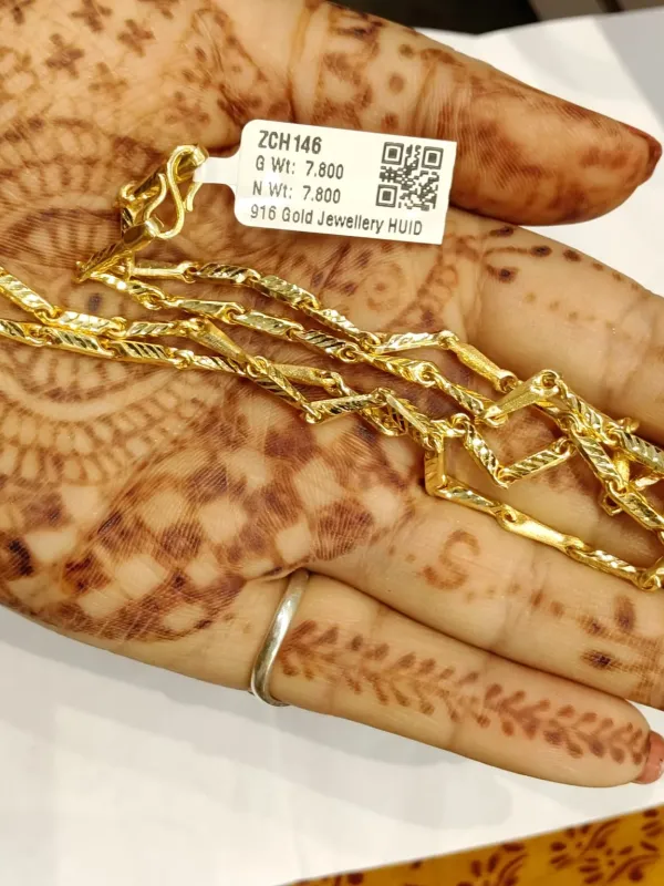 Gold Hollow Chain Zch146
