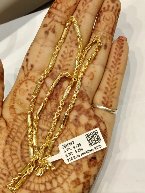 Gold Hollow Chain Zch147