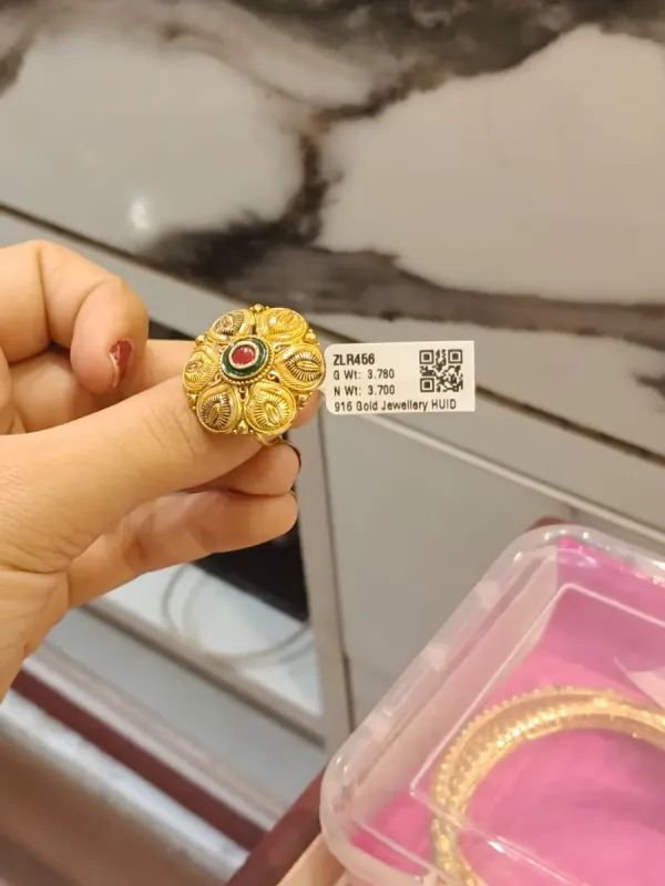 Gold Antique Cocktail Ring Zlr456