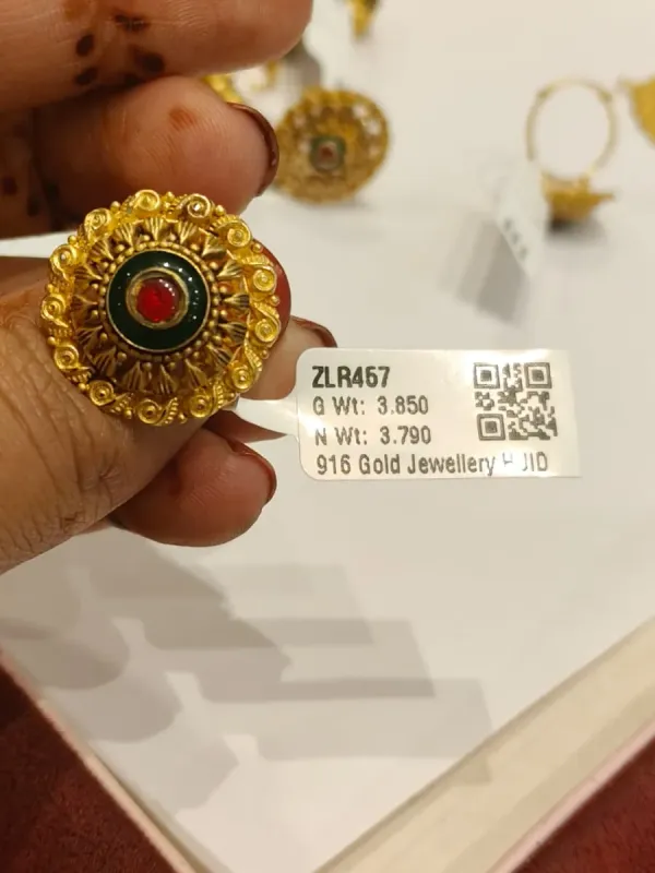 Gold Antique Cocktail Ring Zlr457