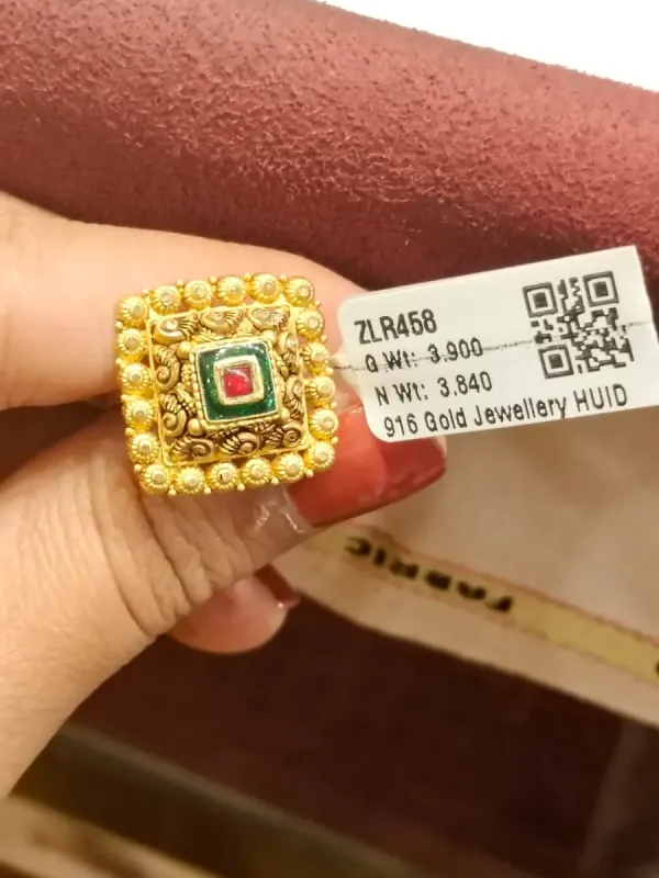 Gold Antique Cocktail Ring Zlr458