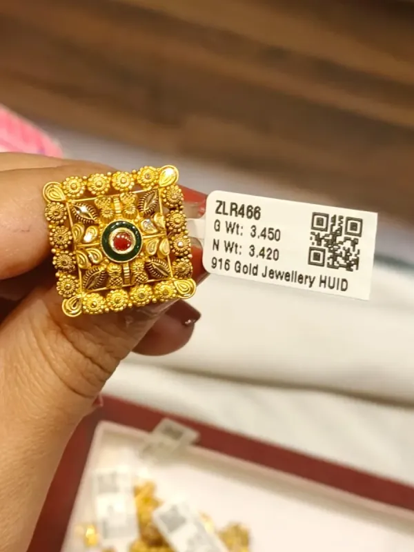 Gold Antique Cocktail Ring Zlr466