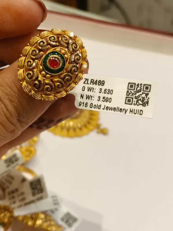 Gold Antique Cocktail Ring Zlr469