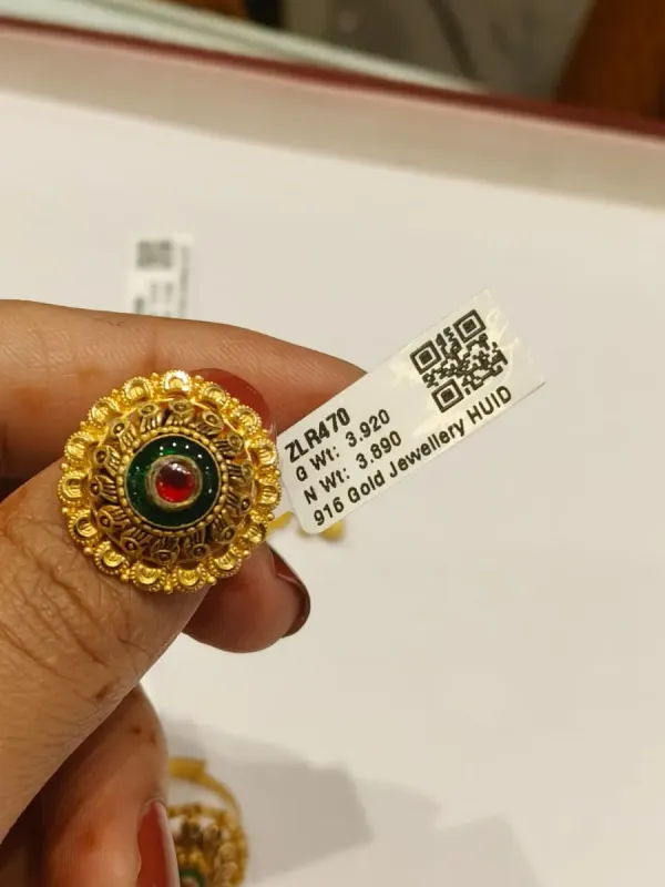 Gold Antique Cocktail Ring Zlr470