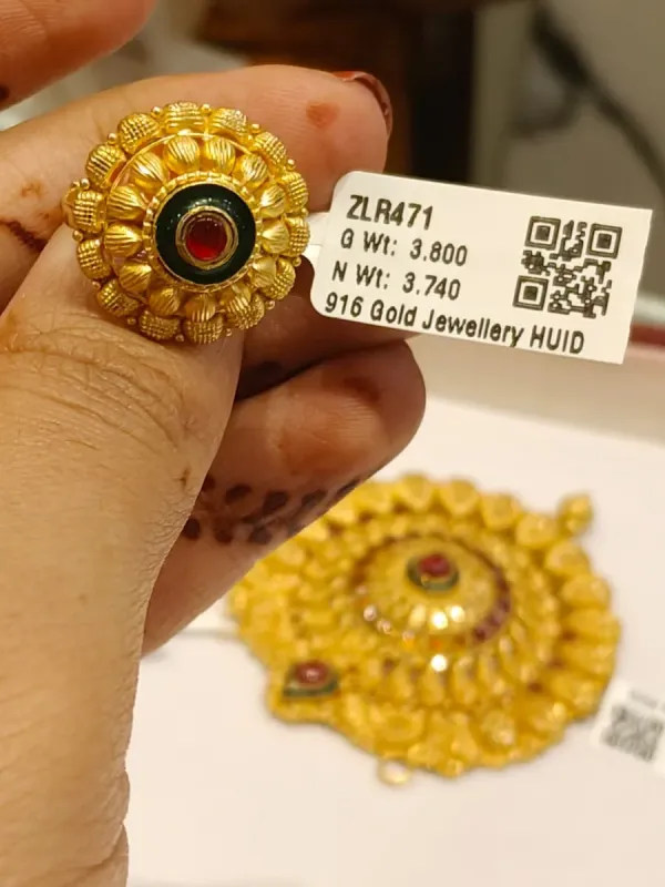 Gold Antique Cocktail Ring Zlr471