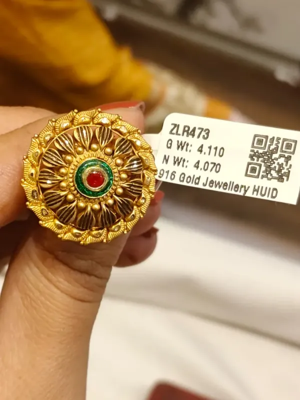 Gold Antique Cocktail Ring Zlr473
