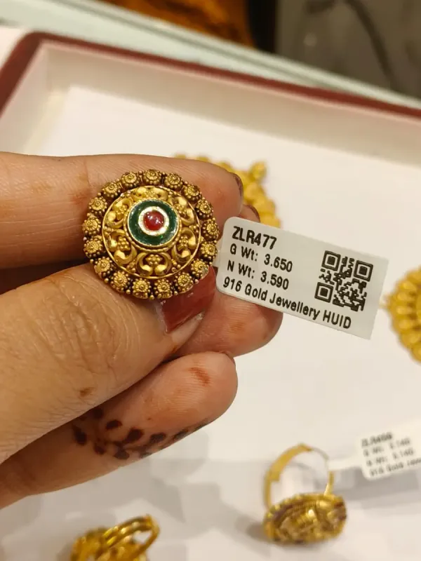 Gold Antique Cocktail Ring Zlr477