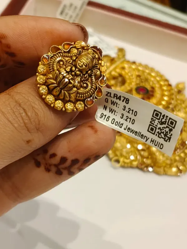 Gold Temple Cocktail ring Zlr478