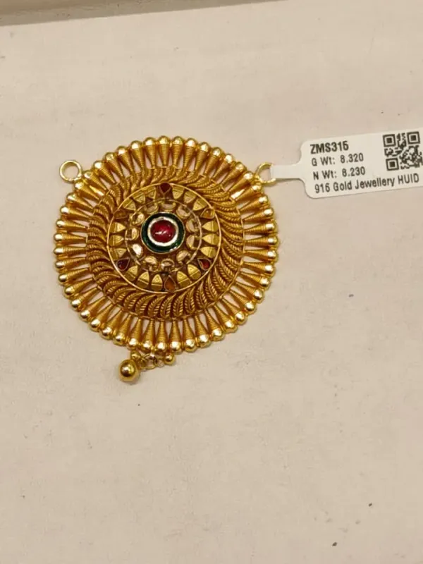 Gold Antique Mangalsutra Pendant Zm315