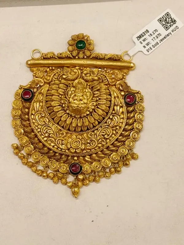Gold Antique Mangalsutra Pendant Zms316