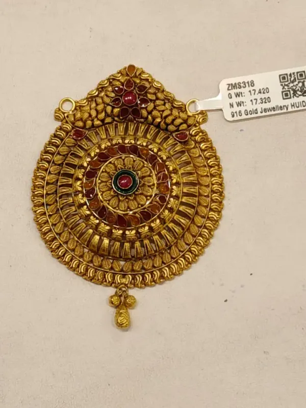 Gold Antique Mangalsutra Pendant Zms318