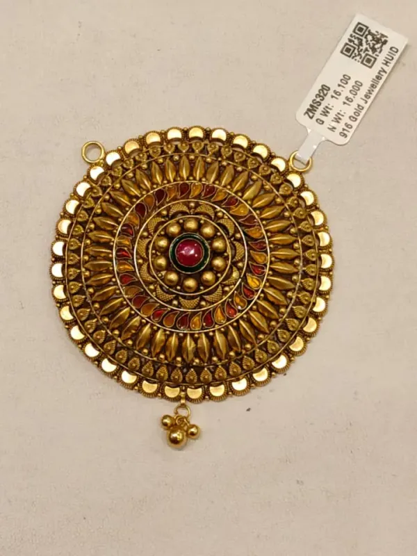 Gold Antique Mangalsutra Pendant Zms320