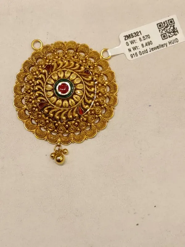 Gold Antique Mangalsutra Pendant Zms321