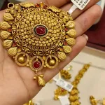 Antique Gold Mangalsutra Pendent Zms348