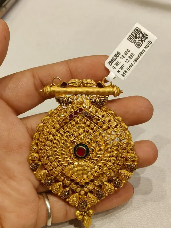 Gold Antique Mangalsutra Pendent Zms359