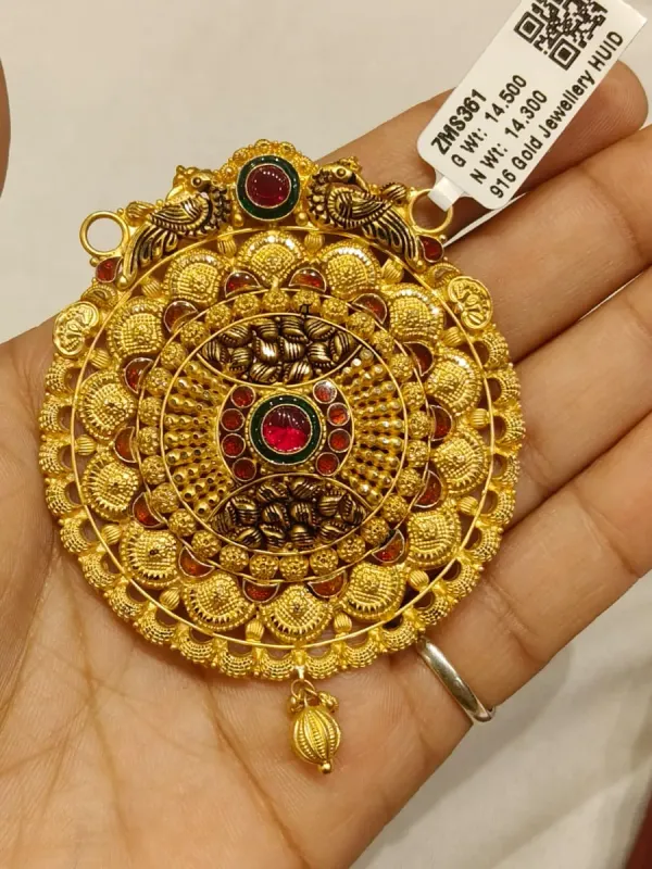 Gold Antique Mangalsutra Pendent Zms361