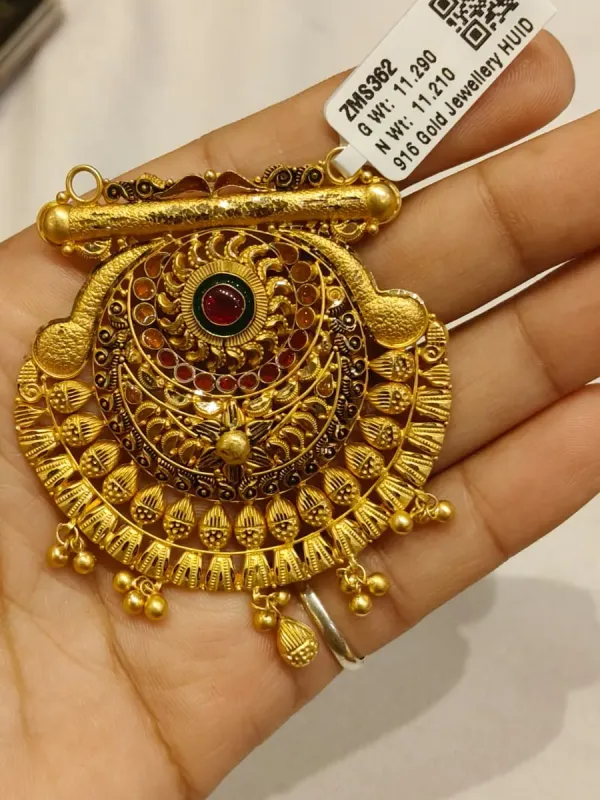 Gold Antique Mangalsutra Pendent Zms362