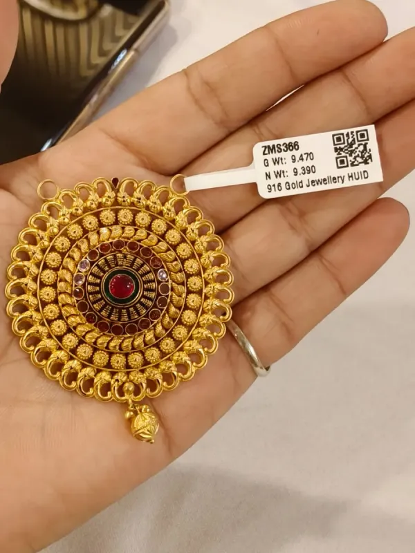 Gold Antique Mangalsutra Pendent Zms366