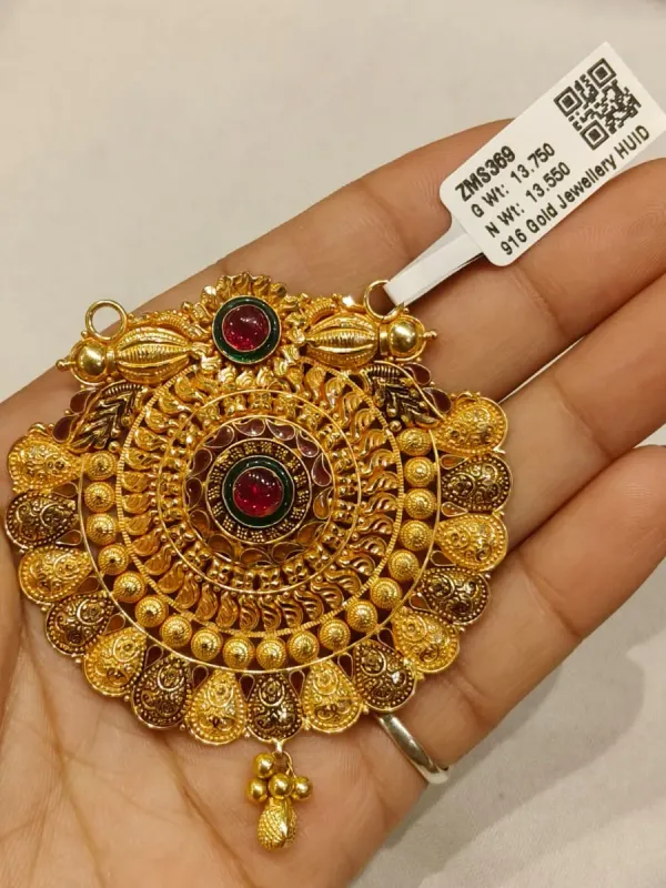 Gold Antique Mangalsutra Pendent Zms369