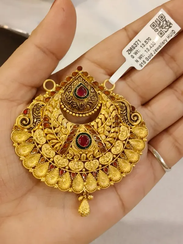 Gold Antique Mangalsutra Pendent Zms371