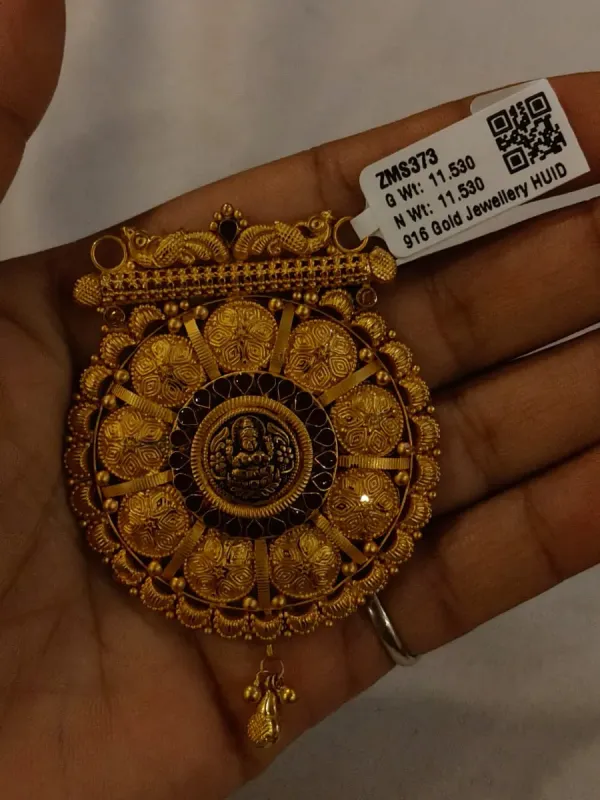 Gold Antique Mangalsutra Pendent Zms373
