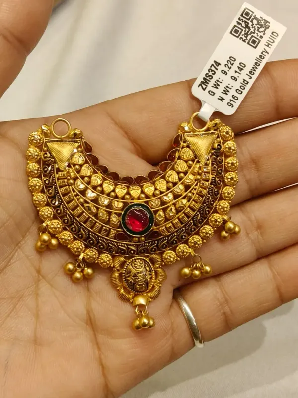 Gold Antique Mangalsutra Pendent Zms374