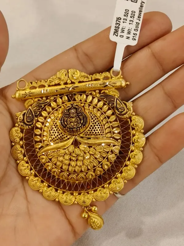 Gold Antique Mangalsutra Pendent Zms375