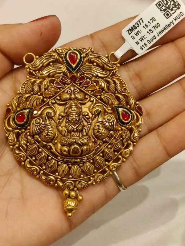 Gold Antique Mangalsutra Pendent Zms377