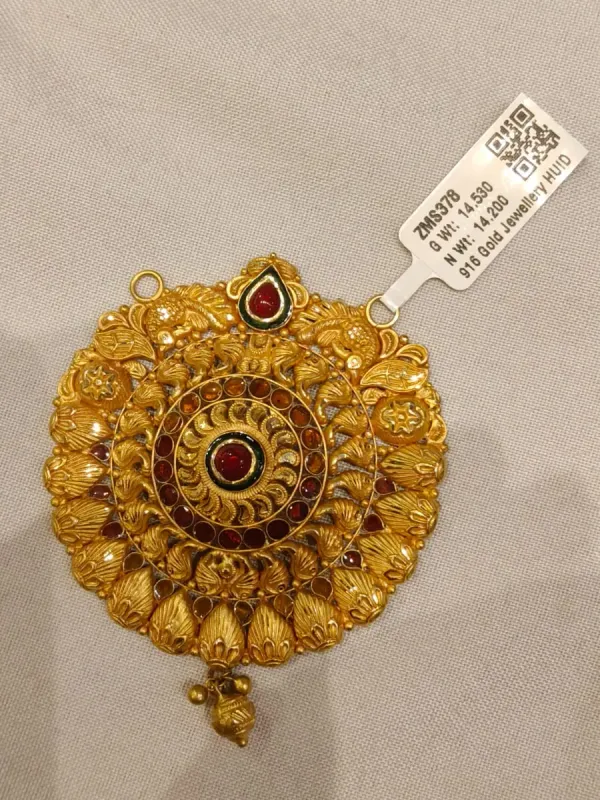 Gold Antique Mangalsutra Pendent Zms378