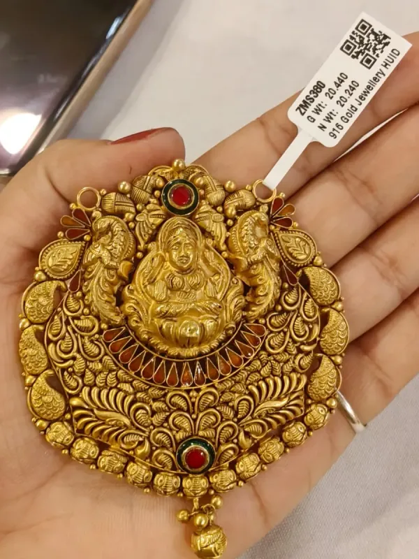 Gold Antique Mangalsutra Pendent Zms380