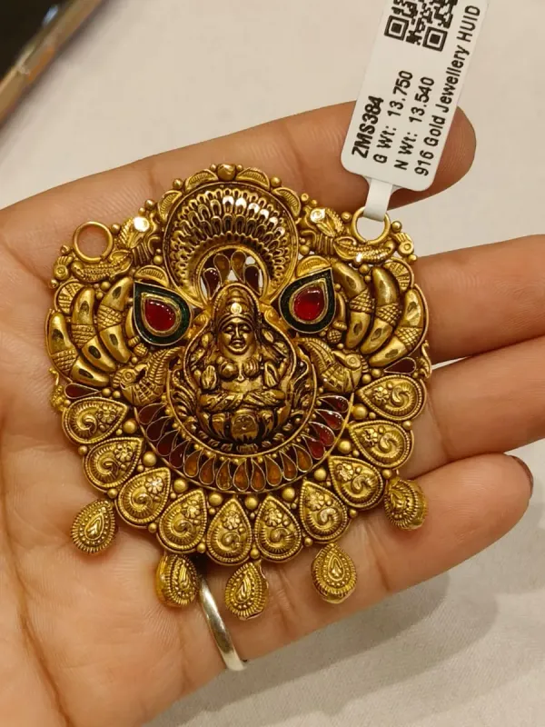 Gold Antique Mangalsutra Pendent Zms384