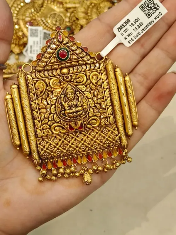 Gold Antique Mangalsutra Pendent Zms393