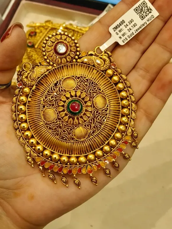 Gold Antique Mangalsutra Pendent Zms400