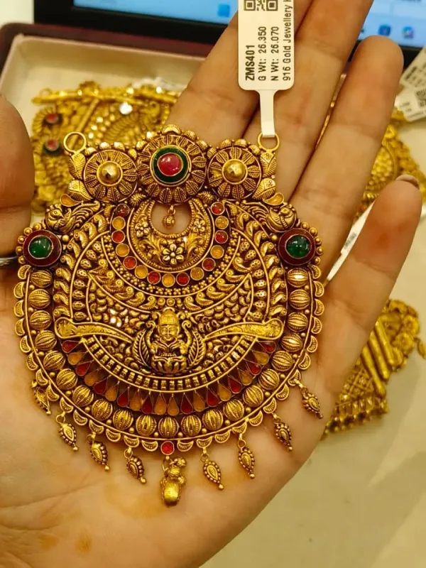 Gold Antique Mangalsutra Pendent Zms401