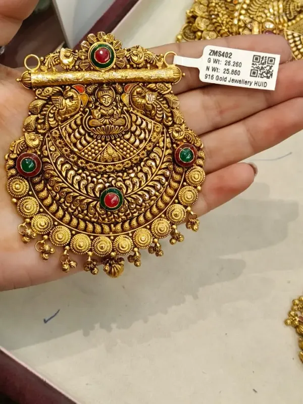 Gold Antique Mangalsutra Pendent Zms402