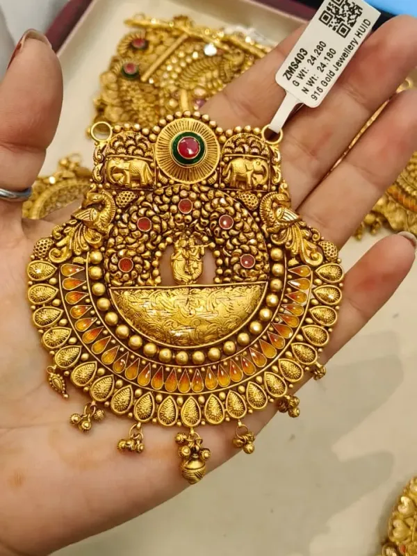 Gold Antique Mangalsutra Pendent Zms403