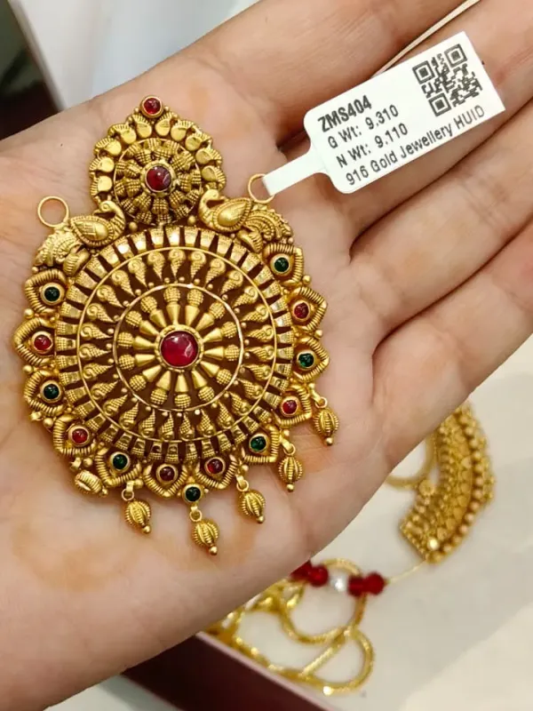 Gold Antique Mangalsutra Pendent Zms404