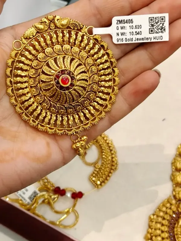 Gold Antique Mangalsutra Pendent Zms405